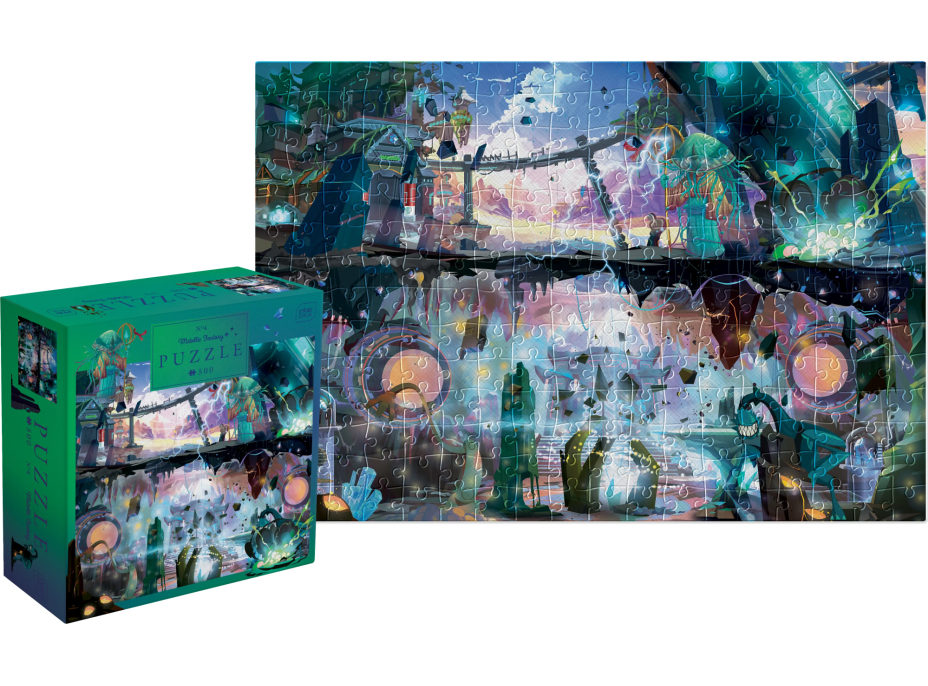 INTERDRUK Puzzle Mettalic Fantasy: Tajemné město 500 dílků