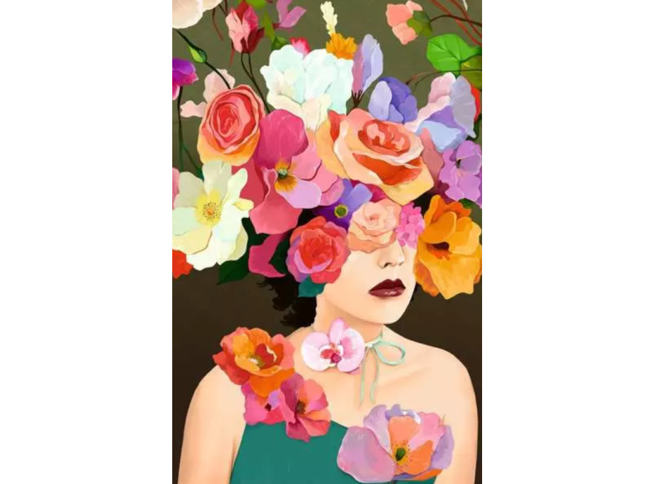 RAVENSBURGER Puzzle Moment: Květinová hlava Růže 200 dílků