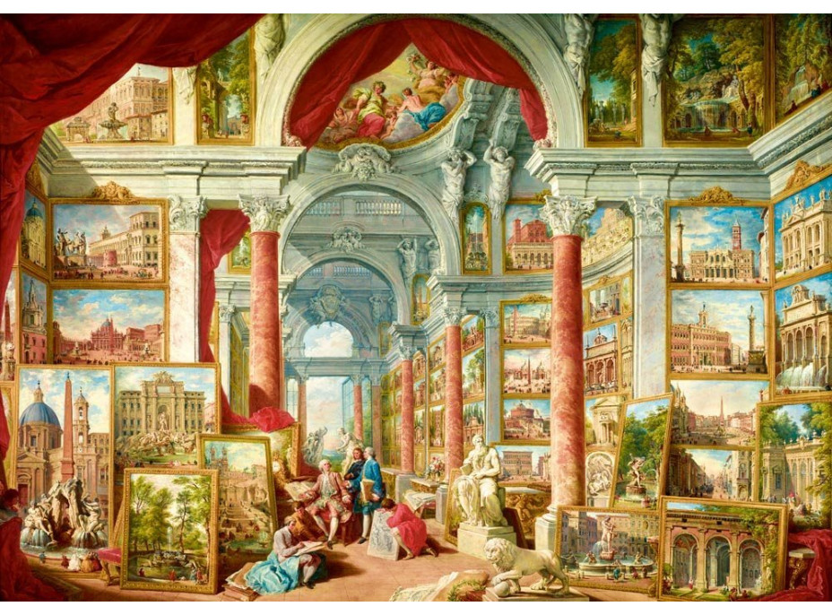 BLUEBIRD Puzzle Obrazová galerie s pohledy na moderní Řím 1000 dílků