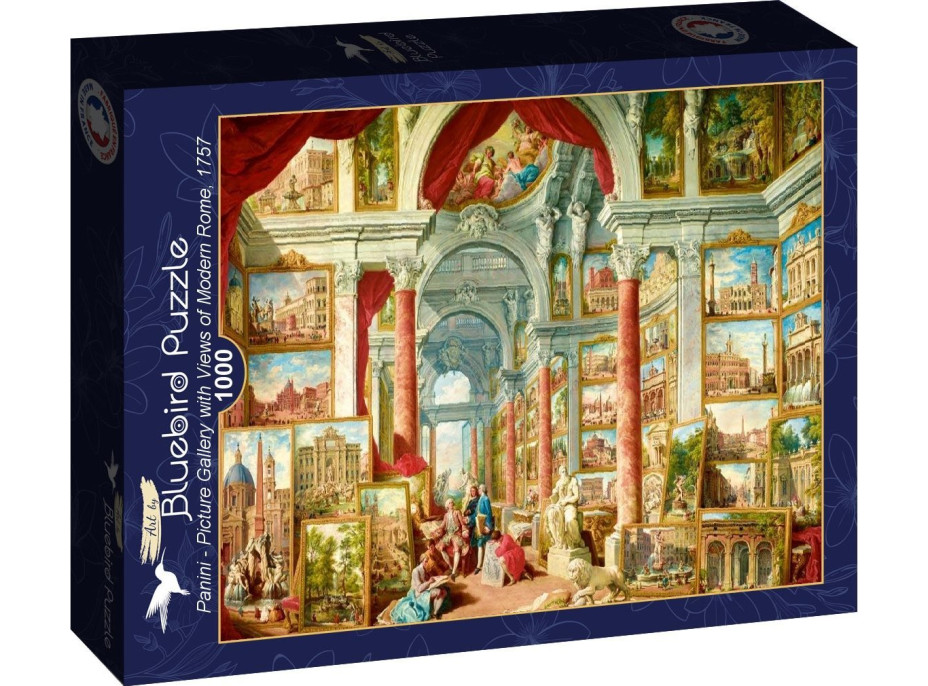 BLUEBIRD Puzzle Obrazová galerie s pohledy na moderní Řím 1000 dílků