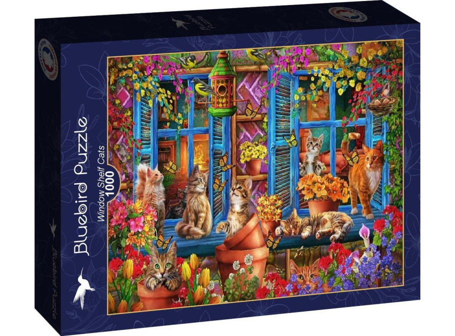 BLUEBIRD Puzzle Parapet s kočkami 1000 dílků