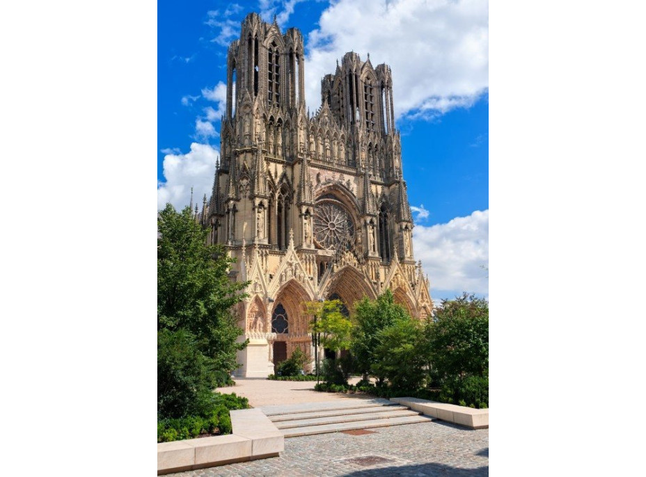 BLUEBIRD Puzzle Pohled na katedrálu v Remeši 1000 dílků