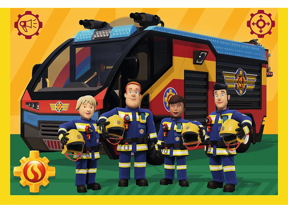 TREFL Puzzle Požárník Sam: Hasič na výjezdu 4v1 (35,48,54,70 dílků)