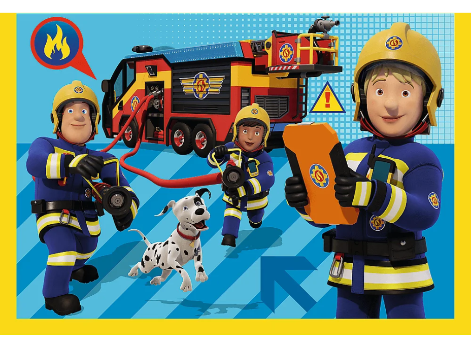 TREFL Puzzle Požárník Sam: Hasič na výjezdu 4v1 (35,48,54,70 dílků)