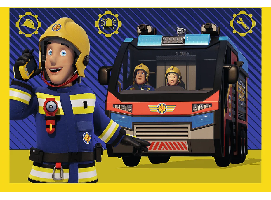 TREFL Puzzle Požárník Sam: Hasič na výjezdu 4v1 (35,48,54,70 dílků)