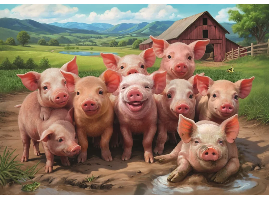 RAVENSBURGER Puzzle Prasátka 500 dílků