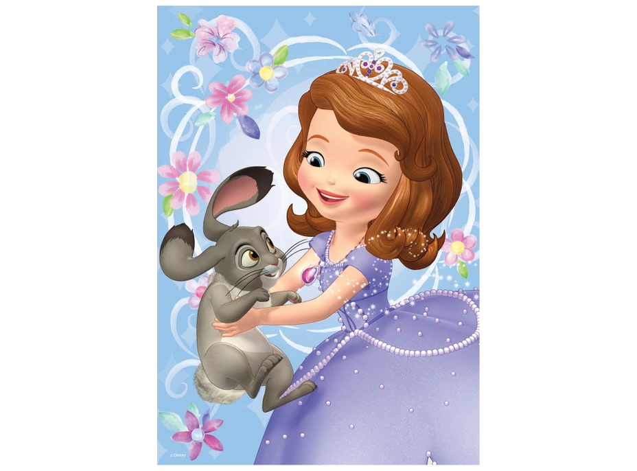 DINO Puzzle s drahokamy Sofie a králíček 200 dílků