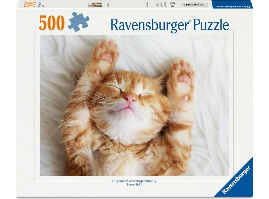 RAVENSBURGER Puzzle Spící chlupáček 500 dílků