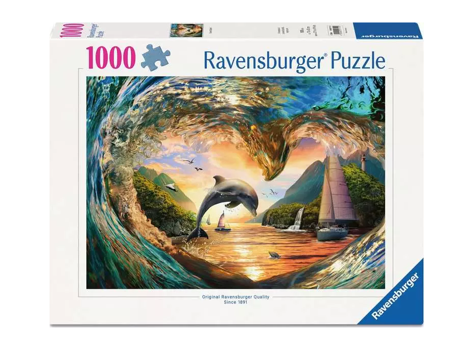RAVENSBURGER Puzzle Srdce mořských vln 1000 dílků