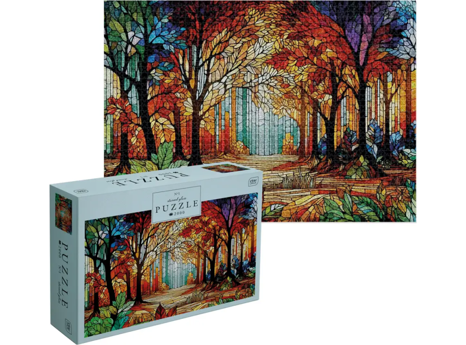 INTERDRUK Puzzle Stained Glass 1: Les 2000 dílků