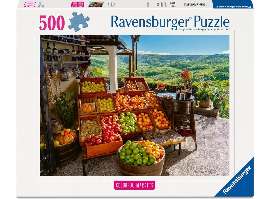 RAVENSBURGER Puzzle Chorvatské tržiště 500 dílků