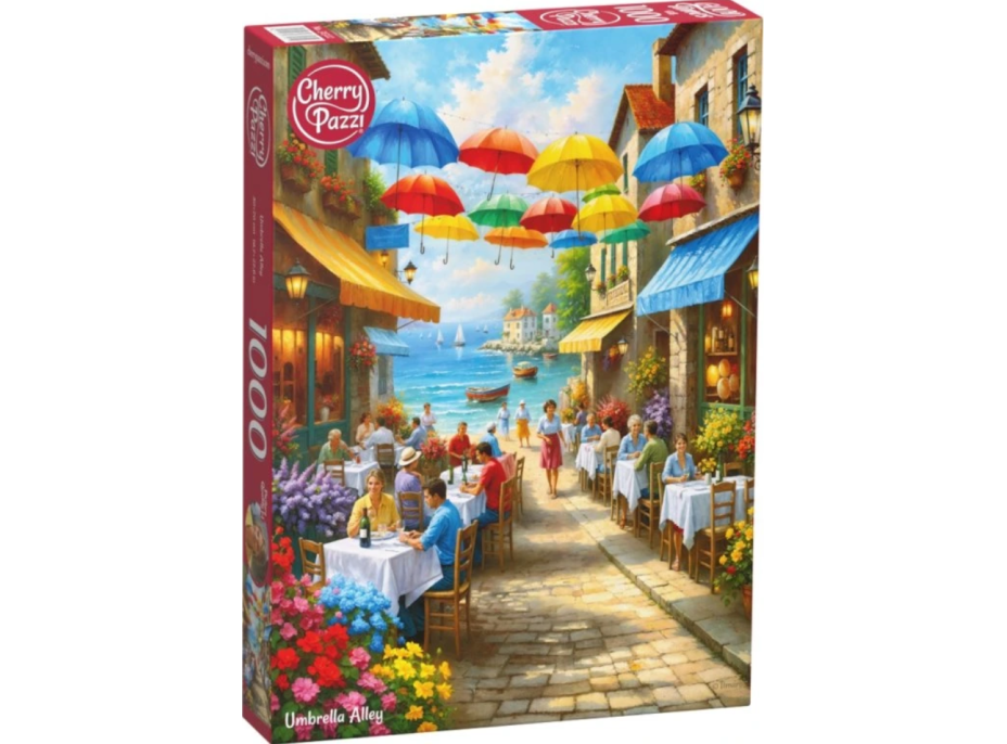 CHERRY PAZZI Puzzle Ulice s deštníky 1000 dílků