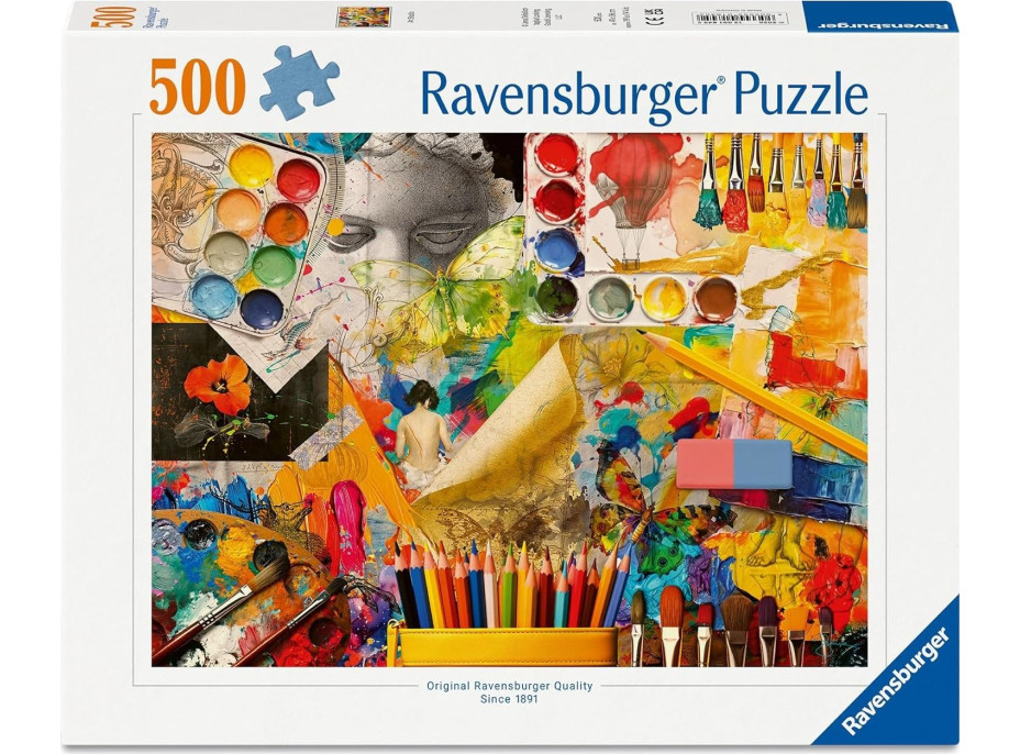 RAVENSBURGER Puzzle Umělecký ateliér 500 dílků