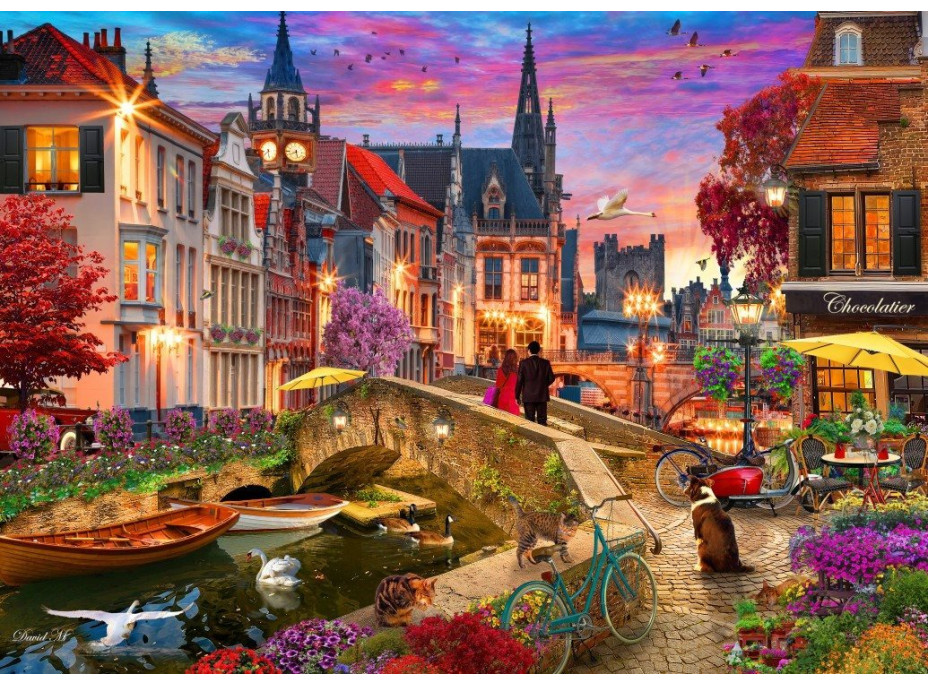 BLUEBIRD Puzzle Večer u vodního kanálu 1000 dílků