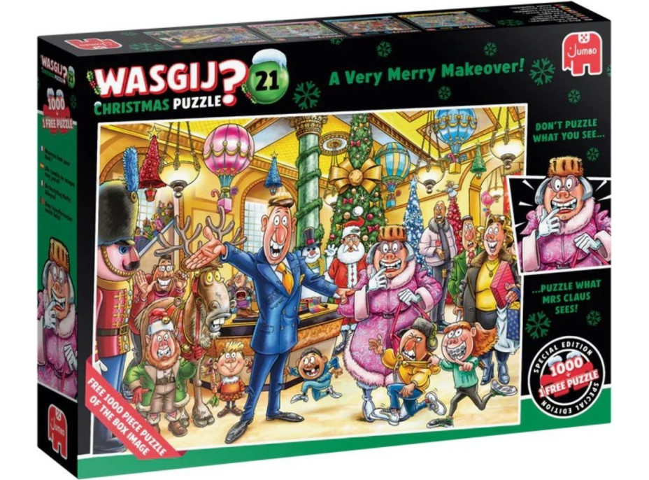 JUMBO Puzzle WASGIJ Christmas 21: Veselé vánoční proměny! 2x1000 dílků