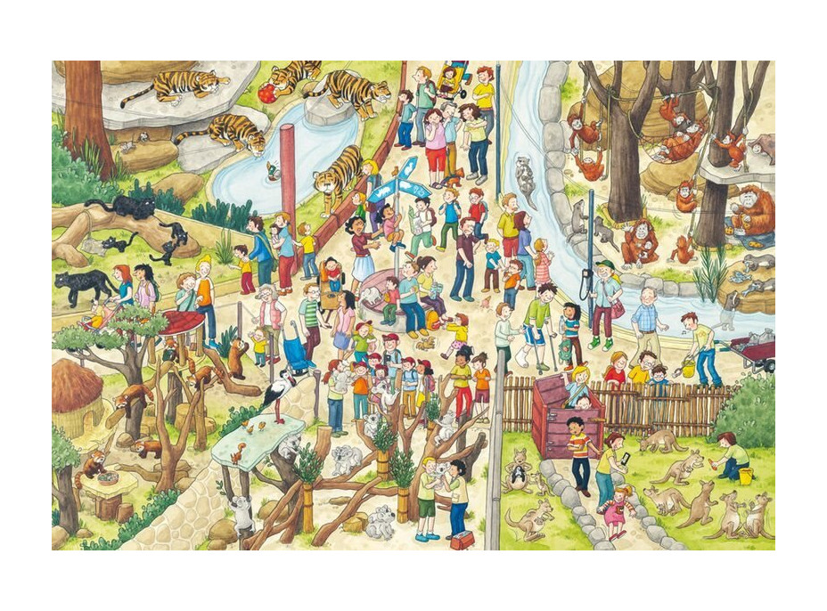 SCHMIDT Puzzle Zábava v Zoo 3x48 dílků