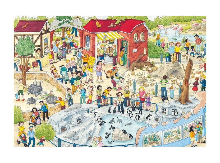 SCHMIDT Puzzle Zábava v Zoo 3x48 dílků