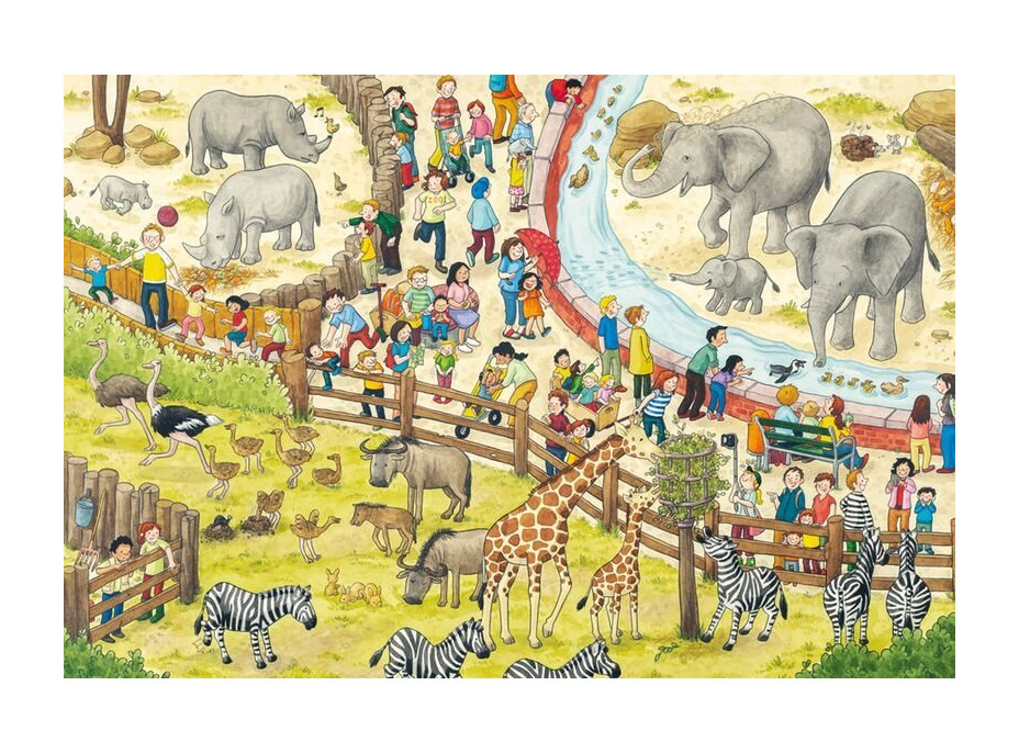 SCHMIDT Puzzle Zábava v Zoo 3x48 dílků