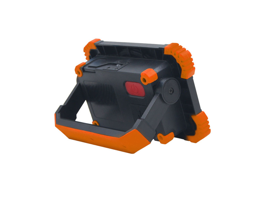 Solight LED reflektor 10W, přenosný, nabíjecí, 1000lm, oranžovo-černý