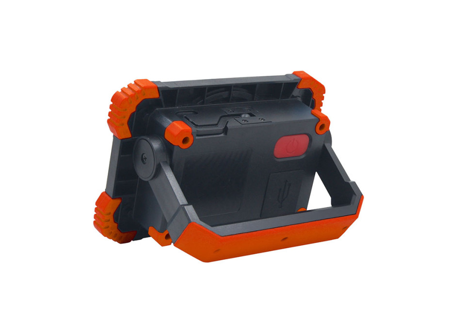 Solight LED reflektor 10W, přenosný, nabíjecí, 1000lm, oranžovo-černý