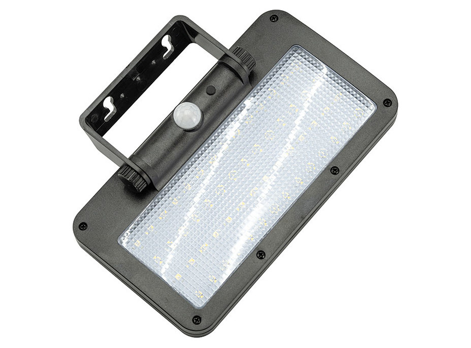 Solight LED solární osvětlení se senzorem, 5W, 500lm, 4000K, Li-Ion, černá