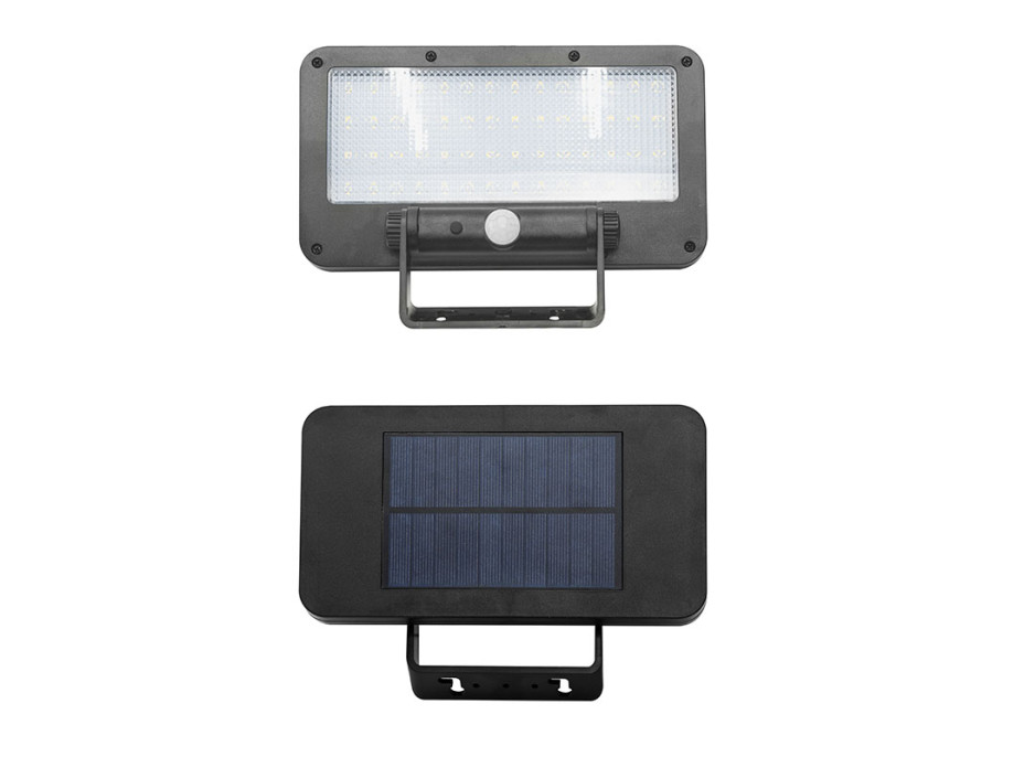 Solight LED solární osvětlení se senzorem, 5W, 500lm, 4000K, Li-Ion, černá