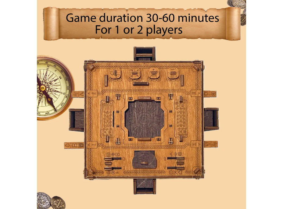 WOODEN CITY 3D dřevěné puzzle Escape room: Mayská pyramida 184 dílků