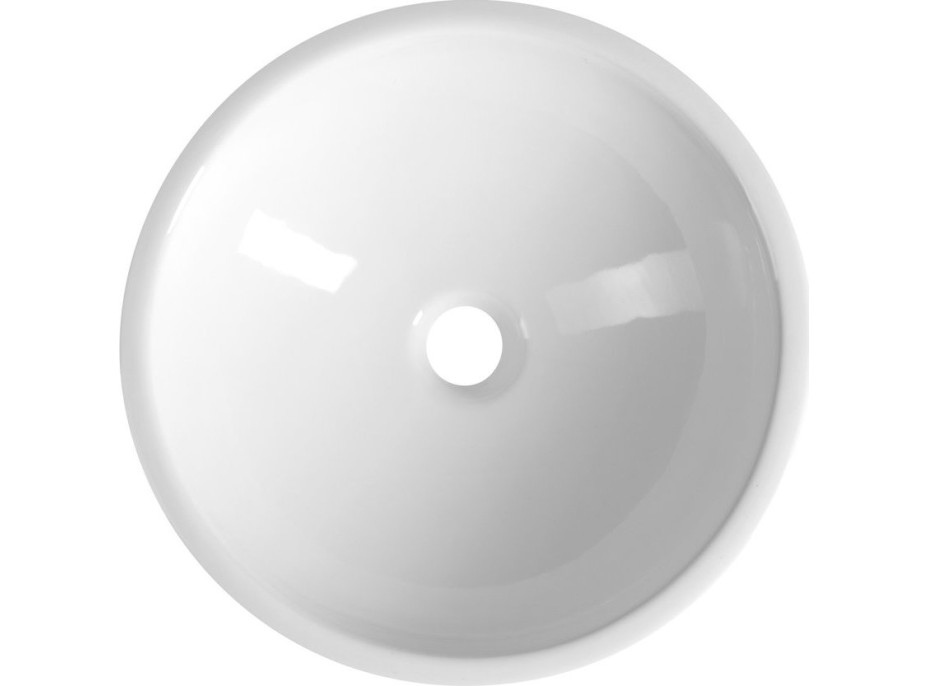 Aqualine ROLA keramické umyvadlo zápustné, průměr 41cm, bílá NP545