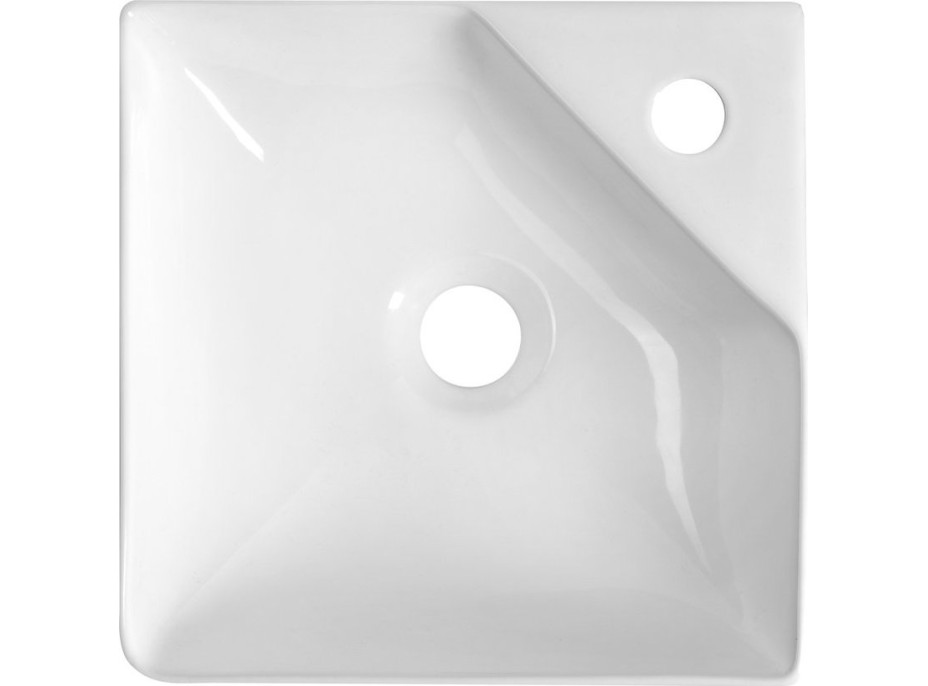 Aqualine NEXA keramické umyvadlo rohové 30x30cm, bílá NP436