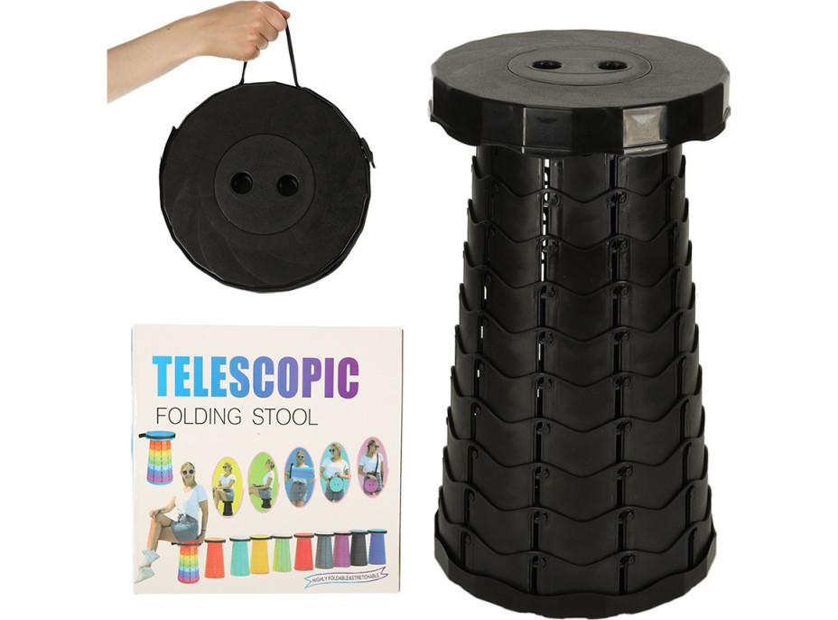 Skládací kempingová stolička - černá