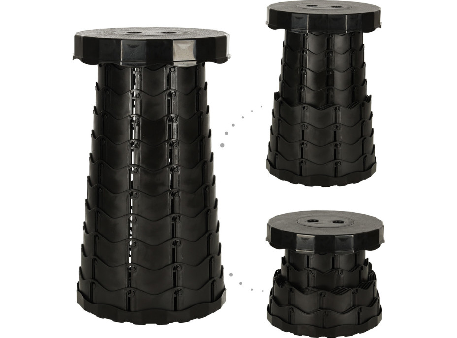 Skládací kempingová stolička - černá