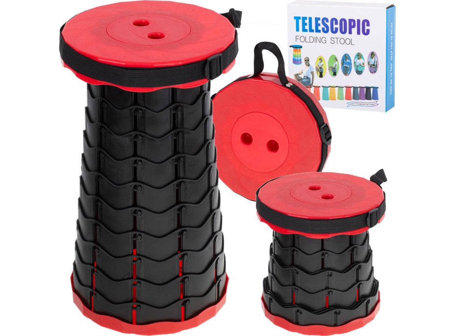 Skládací kempingová stolička - červená