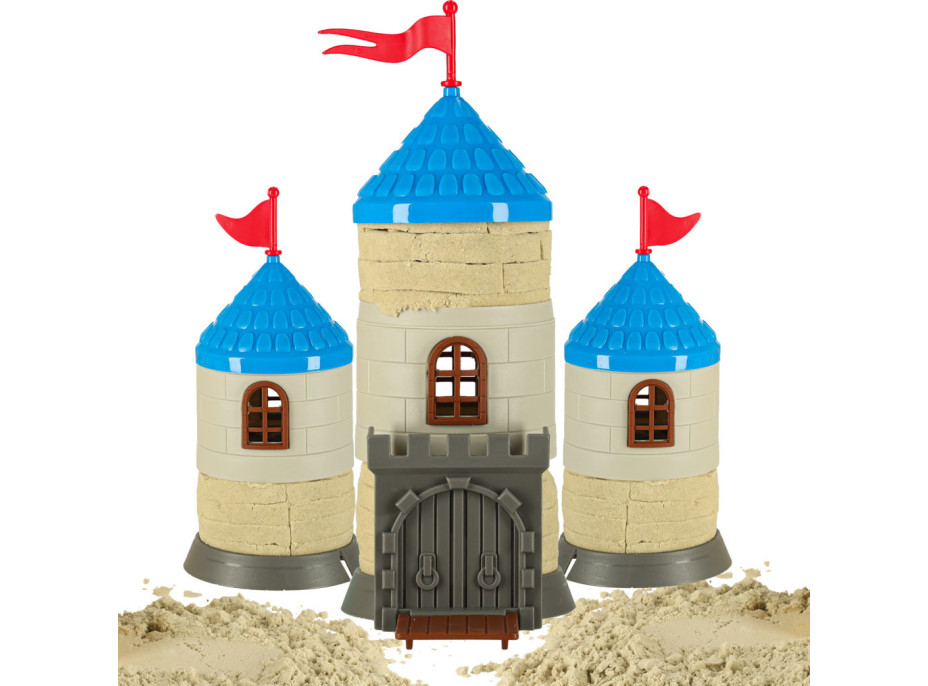 Kreativní sada kinetického písku 750 g - Stavba hradu