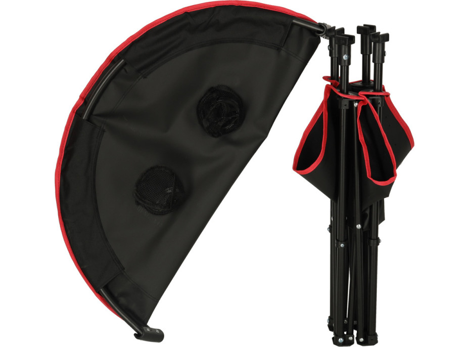 Cestovní skládací stolek 72 cm s krytem - černý