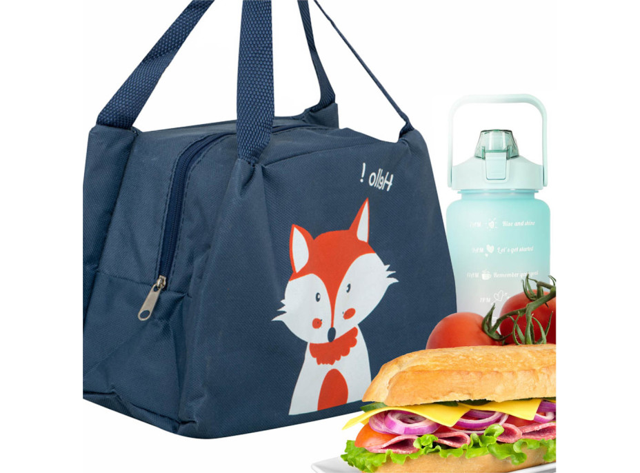 Termoizolační taška na jídlo - tmavě modrá - Liška