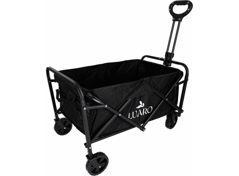 Skládací plážový přepravní vozík LUARO - černý