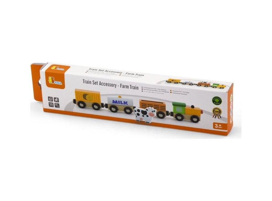 VIGA Dřevěný farmářský vlak