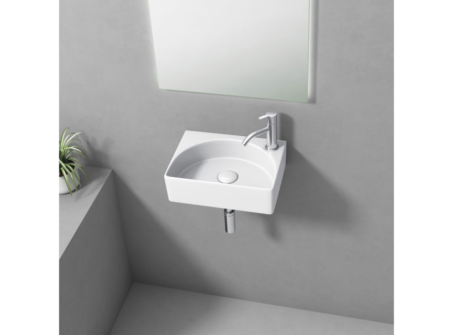 Aqualine RUBIC keramické umývátko 34x25cm, bílá NP452