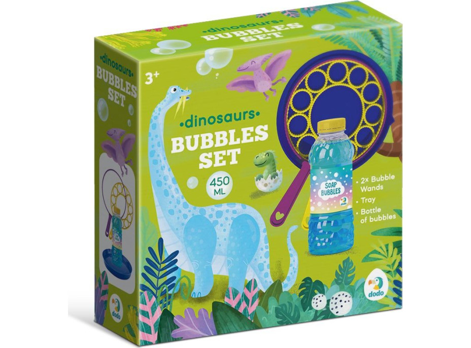 DODO Bublifukový set Dinosauři 450ml