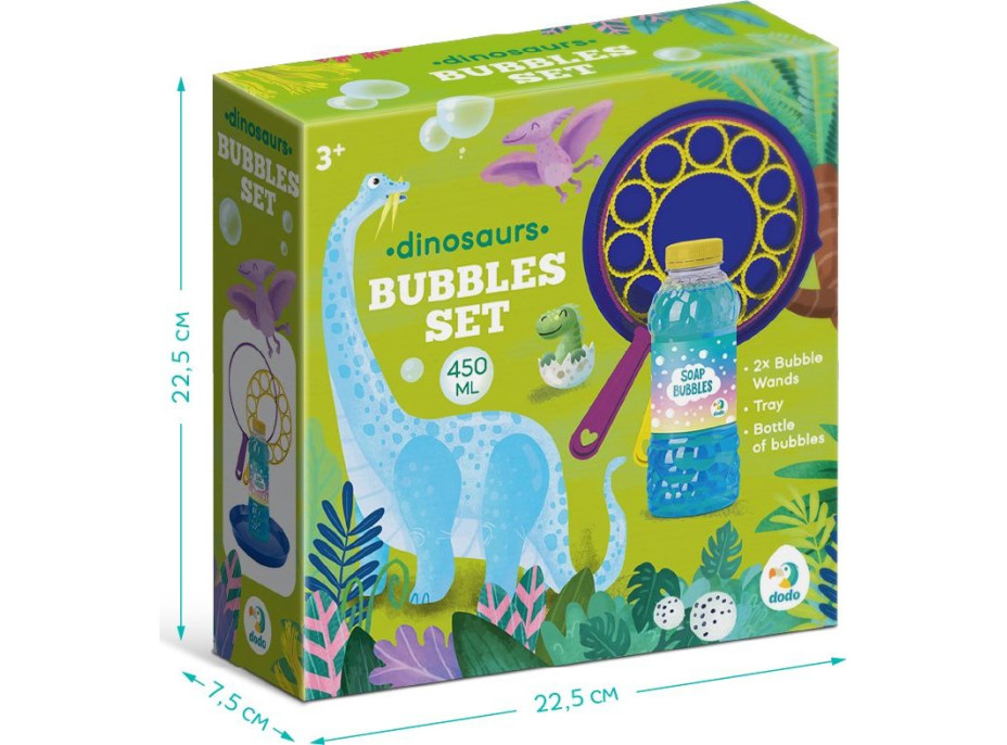 DODO Bublifukový set Dinosauři 450ml