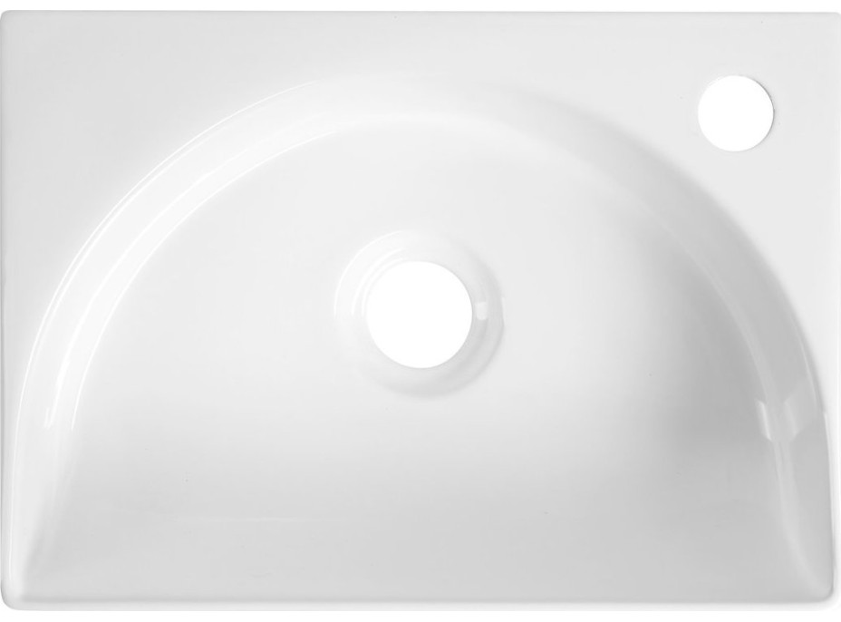 Aqualine RUBIC keramické umývátko 34x25cm, bílá NP452