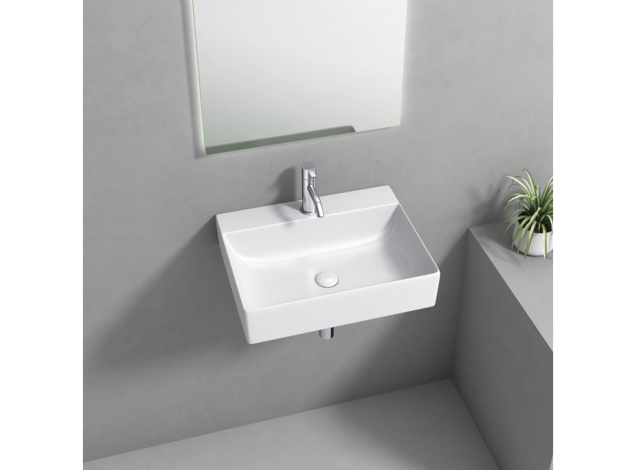 Aqualine SOYO keramické umyvadlo 46x36cm, bílá NP465