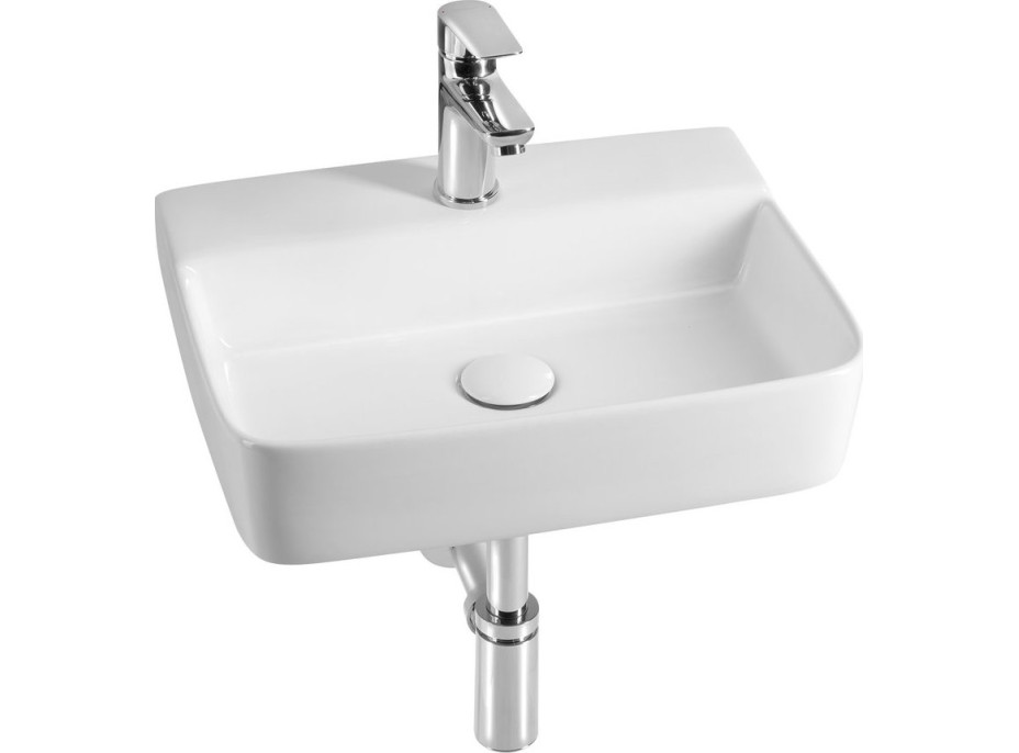 Aqualine CRISTY keramické umyvadlo 45x34cm, bílá NP381