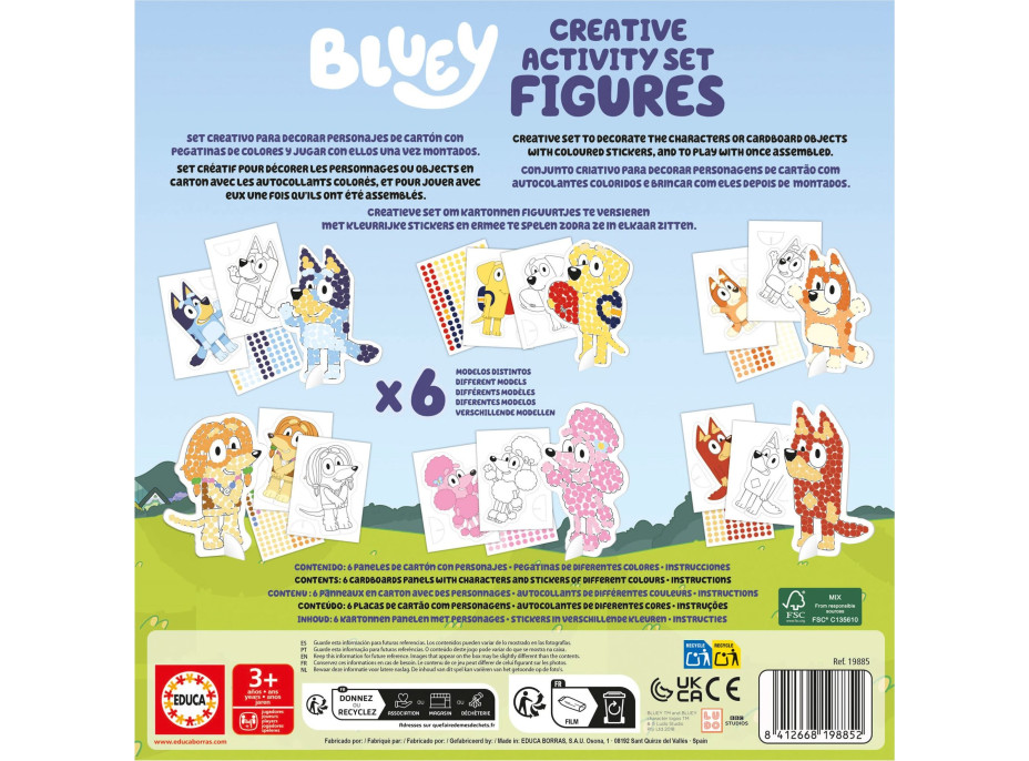 EDUCA Kreativní sada s šablonami Bluey