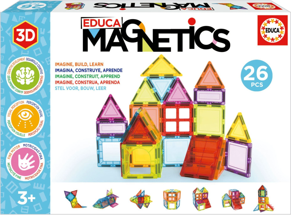EDUCA Magnetická stavebnice Magnetics 26 dílků