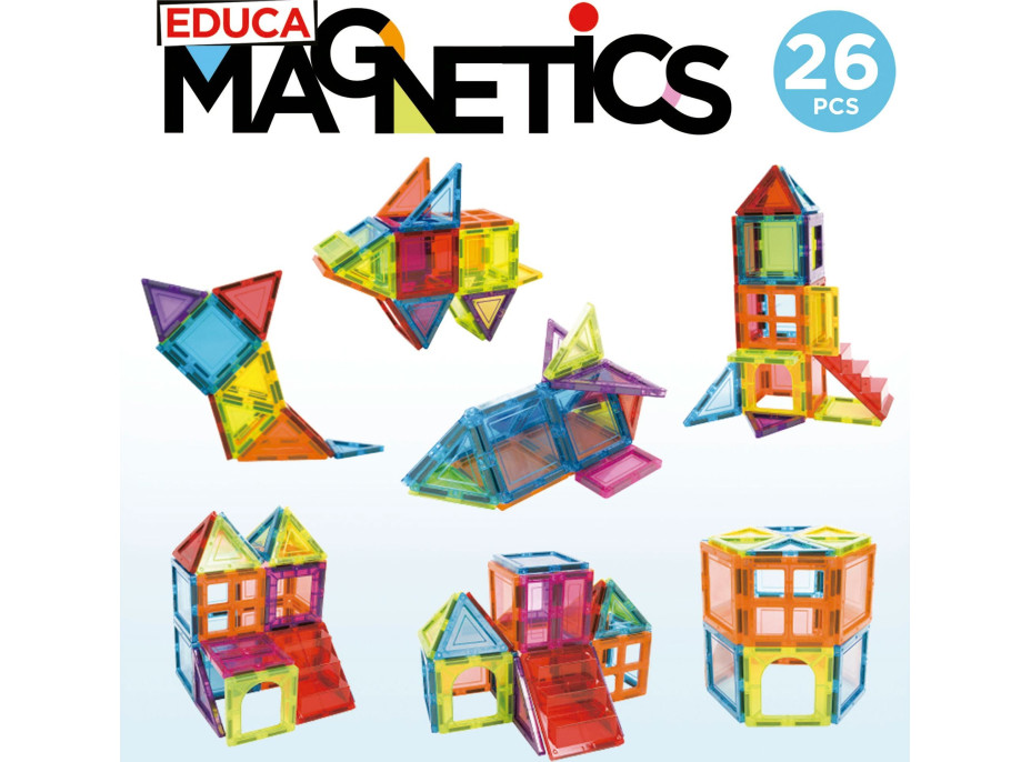 EDUCA Magnetická stavebnice Magnetics 26 dílků