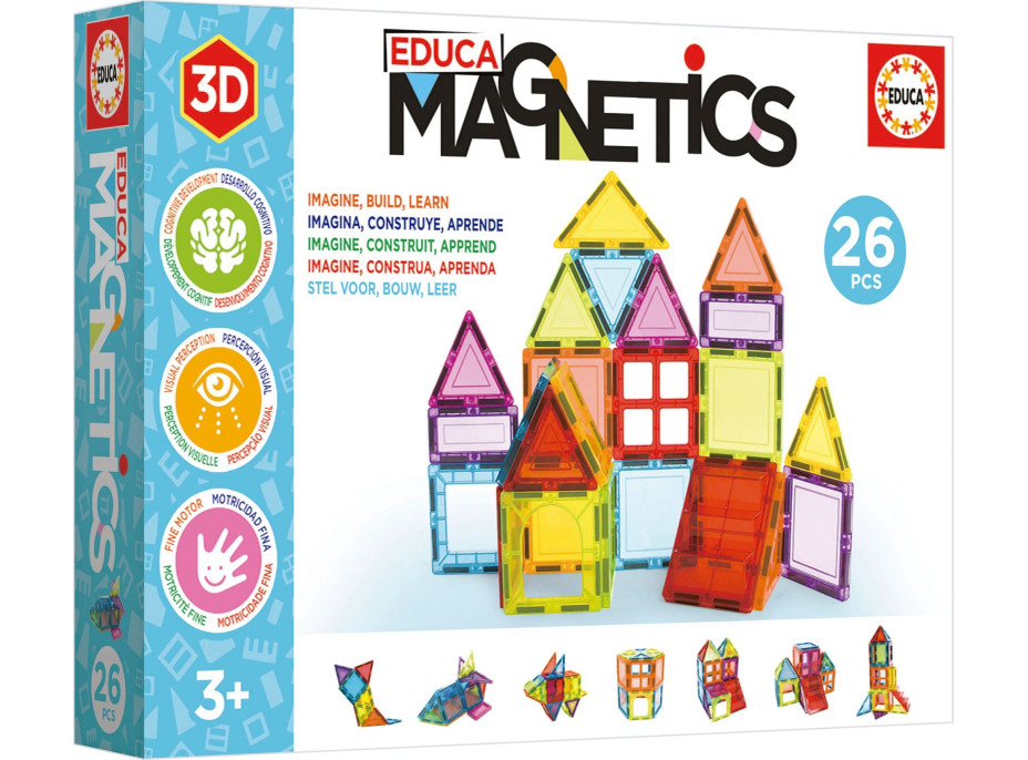 EDUCA Magnetická stavebnice Magnetics 26 dílků