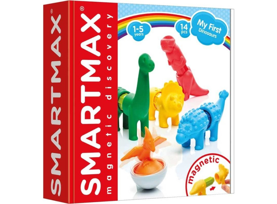SMARTMAX Magnetická stavebnice Moji první dinosauři 14 dílků
