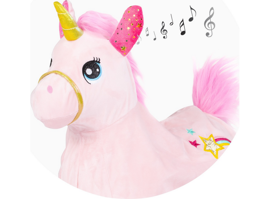 CHIPOLINO Plyšové hopsadlo Jednorožec