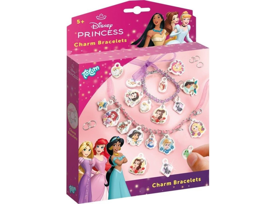 TOTUM Sada náramků s přívěsky Disney Princezny